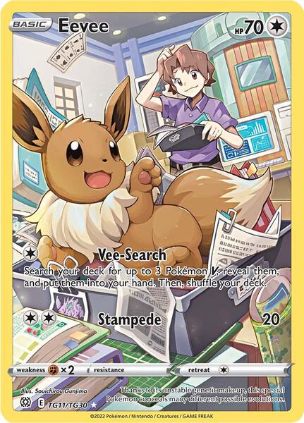Eevee - SWSH09 Brilliant Stars Trainer Gallery - Holofoil - Lightly Played (LP)