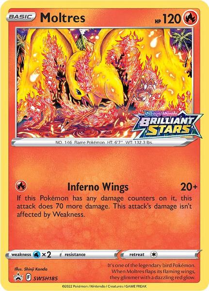Moltres - SWSH185 - SWSH Sword and Shield Promo Cards - Holofoil - Near Mint (NM)