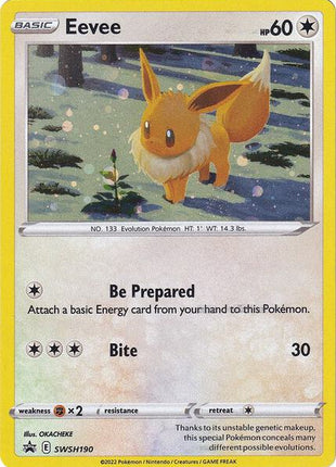 Eevee - SWSH190 - SWSH Sword and Shield Promo Cards - Holofoil - Near Mint (NM)