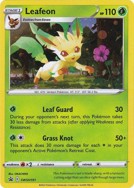 Leafeon - SWSH191 - SWSH Sword and Shield Promo Cards - Holofoil - Near Mint (NM)