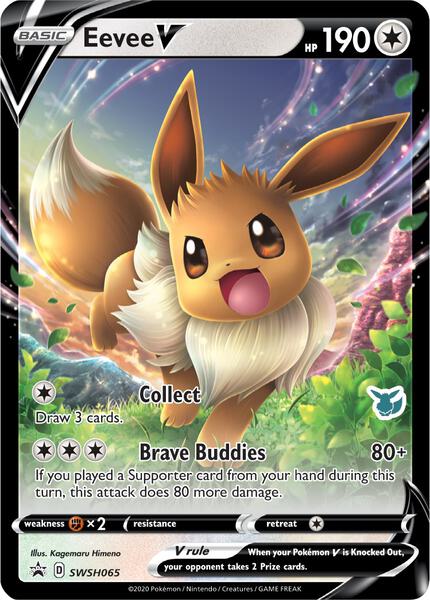 Eevee V - SWSH065 (Eevee Stamped) - Battle Academy 2022 - Holofoil - Near Mint (NM)