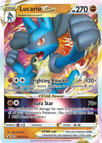 Lucario VSTAR - SWSH214 - SWSH Sword and Shield Promo Cards - Holofoil - Near Mint (NM)