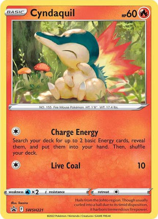 Cyndaquil - SWSH221 - SWSH Sword and Shield Promo Cards - Holofoil - Near Mint (NM)