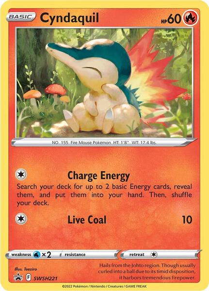 Cyndaquil - SWSH221 - SWSH Sword and Shield Promo Cards - Holofoil - Near Mint (NM)