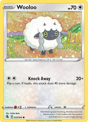 Wooloo - 222/264 (Cosmos Holo) - Miscellaneous Cards and Products - Holofoil - Moderately Played (MP)