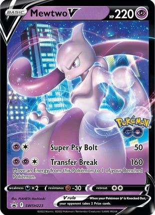 Mewtwo V - SWSH223 - SWSH Sword and Shield Promo Cards - Holofoil - Near Mint (NM)