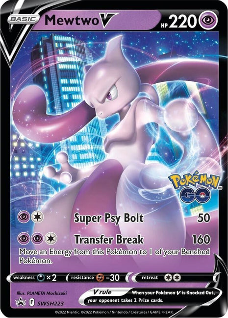 Mewtwo V - SWSH223 - SWSH Sword and Shield Promo Cards - Holofoil - Near Mint (NM)