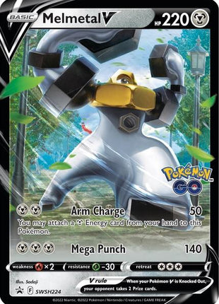 Melmetal V - SWSH224 - SWSH Sword and Shield Promo Cards - Holofoil - Near Mint (NM)