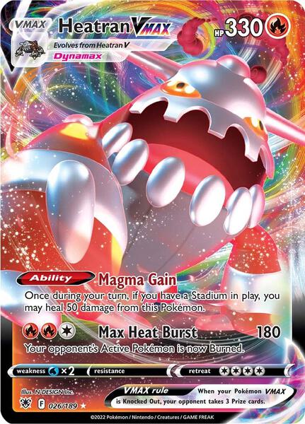 Heatran VMAX - SWSH10 Astral Radiance - Holofoil - Near Mint (NM)