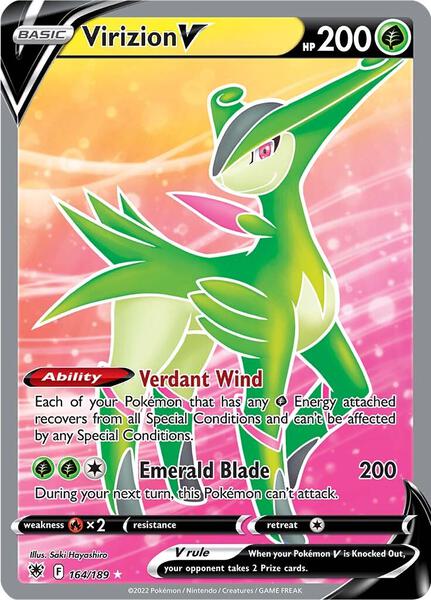 Virizion V (Full Art) - SWSH10 Astral Radiance - Holofoil - Near Mint (NM)