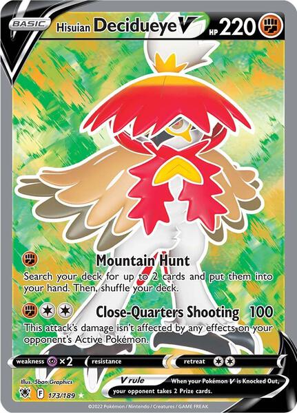 Hisuian Decidueye V (Full Art) - SWSH10 Astral Radiance - Holofoil - Near Mint (NM)