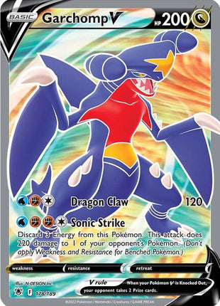 Garchomp V (Full Art) - SWSH10 Astral Radiance - Holofoil - Near Mint (NM)