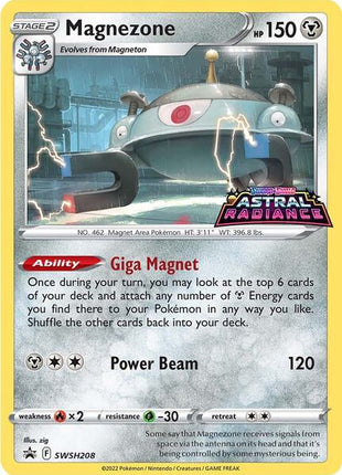 Magnezone - SWSH208 - SWSH Sword and Shield Promo Cards - Holofoil - Near Mint (NM)