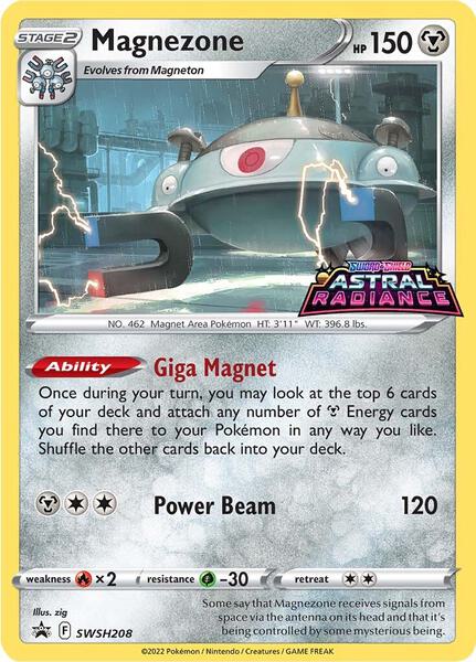 Magnezone - SWSH208 - SWSH Sword and Shield Promo Cards - Holofoil - Near Mint (NM)