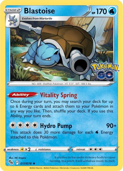 Blastoise - Pokemon GO - Reverse Holofoil - Near Mint (NM)
