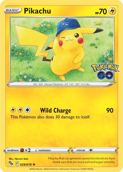 Pikachu (28) - Pokemon GO - Holofoil - Near Mint (NM)