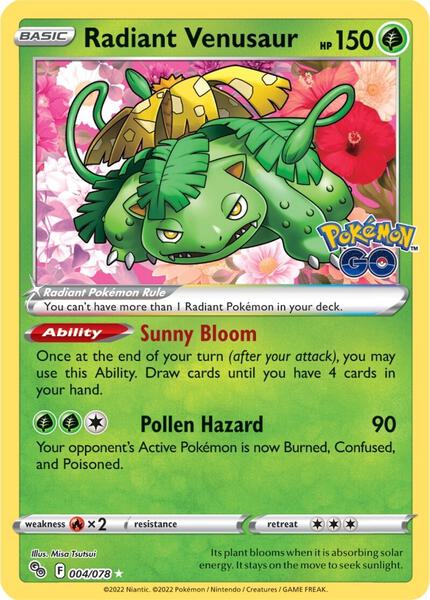 Radiant Venusaur - Pokemon GO - Holofoil - Near Mint (NM)