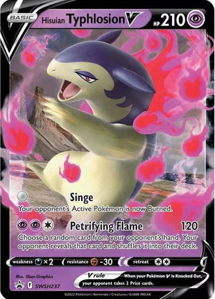 Hisuian Typhlosion V - SWSH237 - SWSH Sword and Shield Promo Cards - Holofoil - Near Mint (NM)