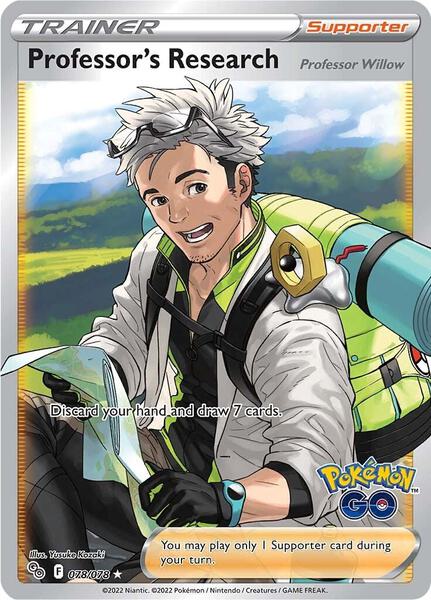 Professor's Research (Full Art) - Pokemon GO - Holofoil - Near Mint (NM)