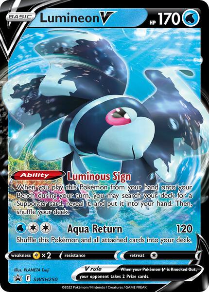 Lumineon V - SWSH250 - SWSH Sword and Shield Promo Cards - Holofoil - Near Mint (NM)