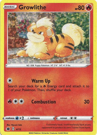 Growlithe - 4/15 - McDonalds Promos 2022 - Holofoil - Near Mint (NM)