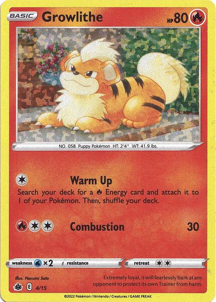 Growlithe - 4/15 - McDonalds Promos 2022 - Holofoil - Near Mint (NM)