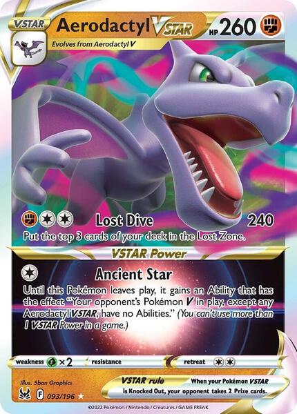 Aerodactyl VSTAR - SWSH11 Lost Origin - Holofoil - Near Mint (NM)