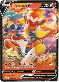 Infernape V - SWSH252 - SWSH Sword and Shield Promo Cards - Holofoil - Near Mint (NM)
