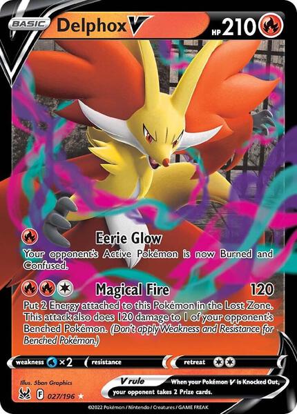 Delphox V - SWSH11 Lost Origin - Holofoil - Near Mint (NM)