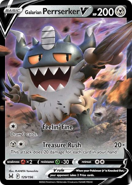 Galarian Perrserker V - SWSH11 Lost Origin - Holofoil - Near Mint (NM)