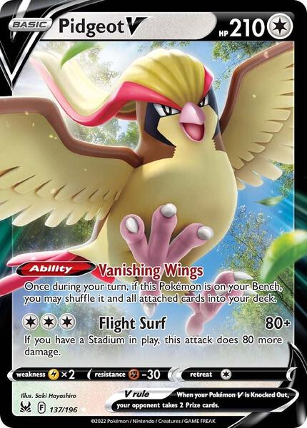 Pidgeot V - SWSH11 Lost Origin - Holofoil - Near Mint (NM)