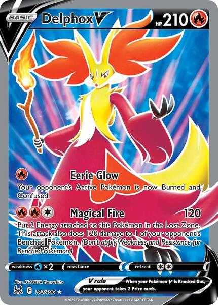 Delphox V (Full Art) - SWSH11 Lost Origin - Holofoil - Near Mint (NM)