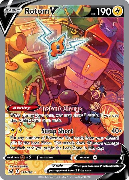 Rotom V (Alternate Full Art) - SWSH11 Lost Origin - Holofoil - Near Mint (NM)