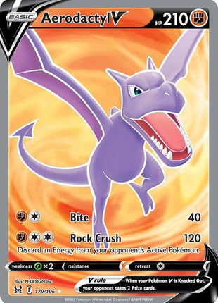 Aerodactyl V (Full Art) - SWSH11 Lost Origin - Holofoil - Near Mint (NM)