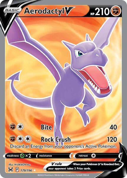 Aerodactyl V (Full Art) - SWSH11 Lost Origin - Holofoil - Near Mint (NM)