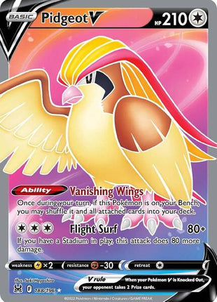 Pidgeot V (Full Art) - SWSH11 Lost Origin - Holofoil - Near Mint (NM)