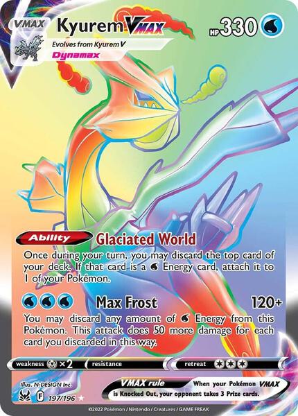 Kyurem VMAX (Secret) - SWSH11 Lost Origin - Holofoil - Near Mint (NM)