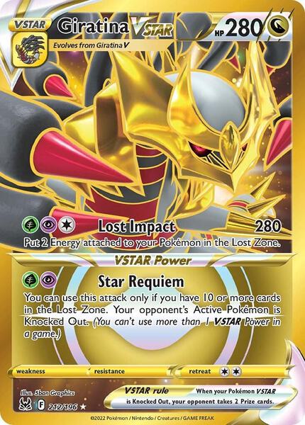 Giratina VSTAR (212) (Secret) - SWSH11 Lost Origin - Holofoil - Near Mint (NM)