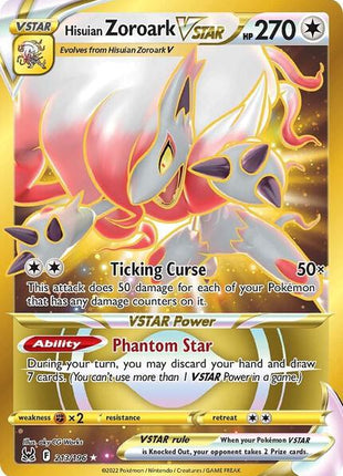Hisuian Zoroark VSTAR (213) (Secret) - SWSH11 Lost Origin - Holofoil - Near Mint (NM)