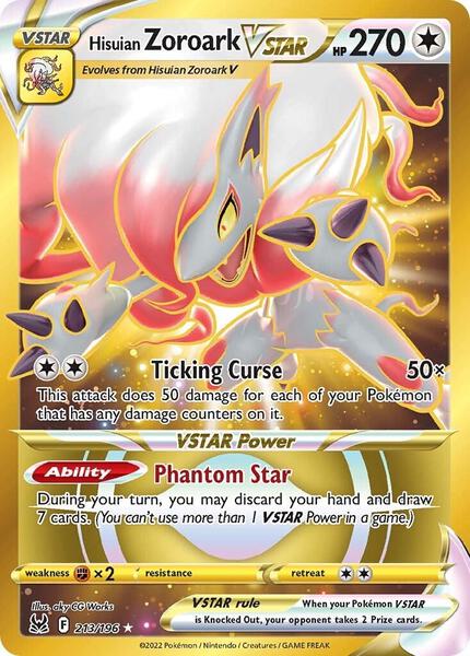 Hisuian Zoroark VSTAR (213) (Secret) - SWSH11 Lost Origin - Holofoil - Near Mint (NM)