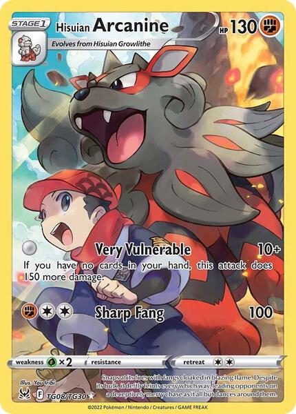 Hisuian Arcanine - SWSH11 Lost Origin Trainer Gallery - Holofoil - Near Mint (NM)