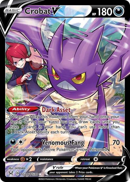 Crobat V - SWSH11 Lost Origin Trainer Gallery - Holofoil - Near Mint (NM)