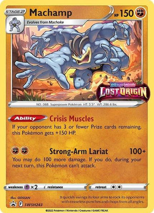 Machamp - SWSH243 (Prerelease) - SWSH Sword and Shield Promo Cards - Holofoil - Near Mint (NM)