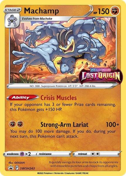Machamp - SWSH243 (Prerelease) - SWSH Sword and Shield Promo Cards - Holofoil - Near Mint (NM)
