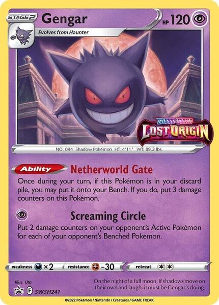 Gengar - SWSH241 (Prerelease) - SWSH Sword and Shield Promo Cards - Holofoil - Near Mint (NM)