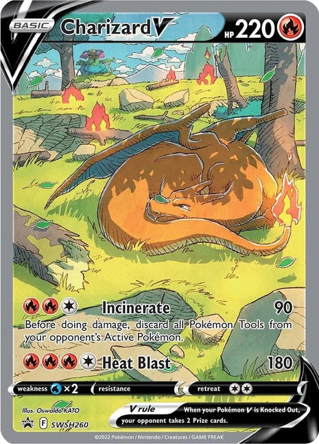 Charizard V - SWSH260 - SWSH Sword and Shield Promo Cards - Holofoil - Near Mint (NM)