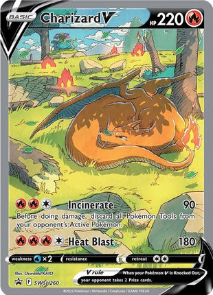 Charizard V - SWSH260 - SWSH Sword and Shield Promo Cards - Holofoil - Moderately Played (MP)