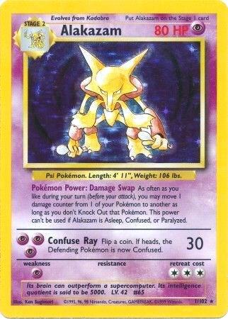 Alakazam - Base Set - Holofoil - Damaged