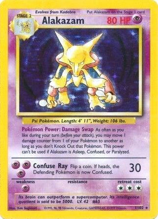 Alakazam - Base Set - Holofoil - Heavily Played (HP)