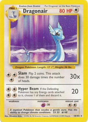 Dragonair - Base Set - Moderately Played (MP)